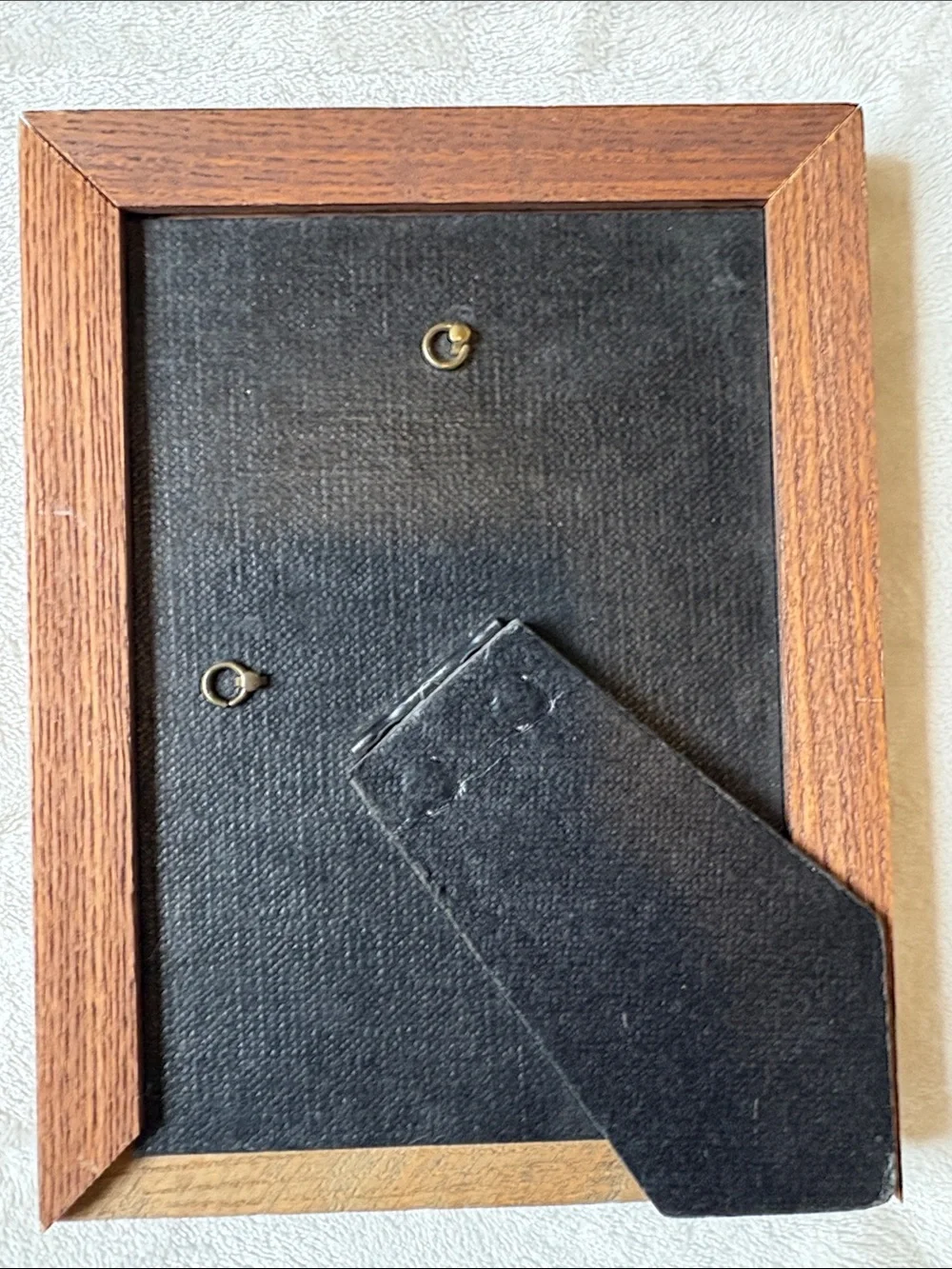 Vintage Mixed Wood and Metallic Picture Frame Set - Brown, Gold, Cream